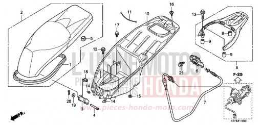 SEAT/LUGGAGE BOX SH150RB de 2011